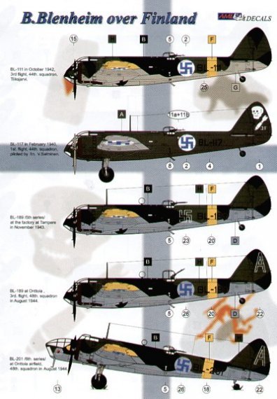 1/72 Bristol Blenheims over Finland