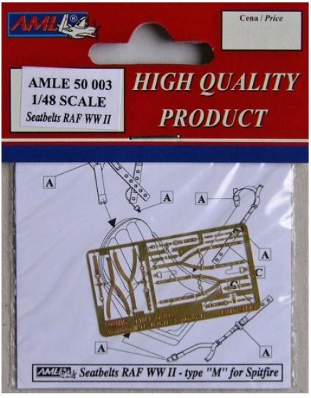 1/48 Seatbelts RAF WWII type M for Spitfire