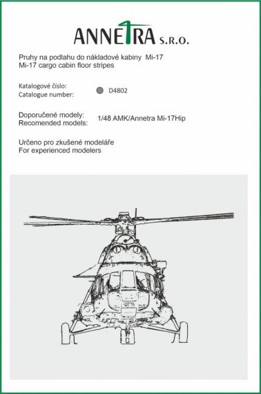1/48 Mi 17 Cargo cabin floor stripes decal