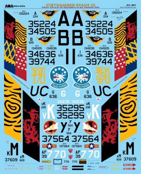 1/32 Vietnamese Spads  VNAF Douglas AD-6/A-1H Skyraiders