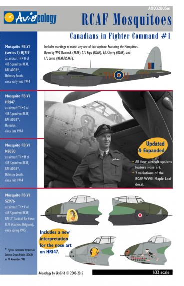 1/32 Rcaf Mosquitoes of 418 Squadron Intruders revised, limited