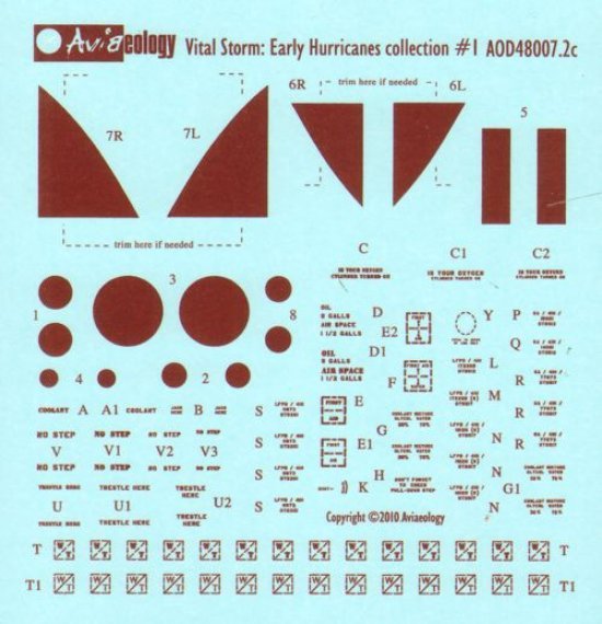 1/48 Hawker Hurricane airframe stencil/data pt.2  Nightfighter