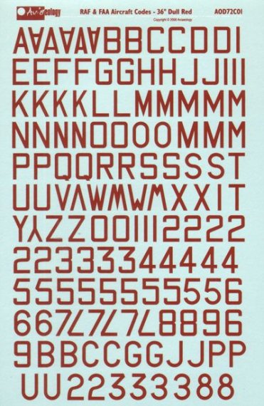 Aviaeology Codici RAF e FAA Rosso Opaco 36 1/72