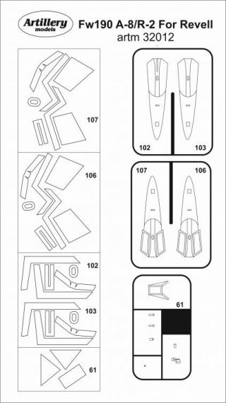 1/32 Focke-Wulf Fw-190A-8 /R2 Sturmbock paint masks