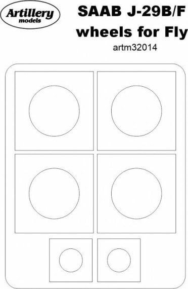 1/32 Saab J-29F/SAAB J-29B wheels paint masks
