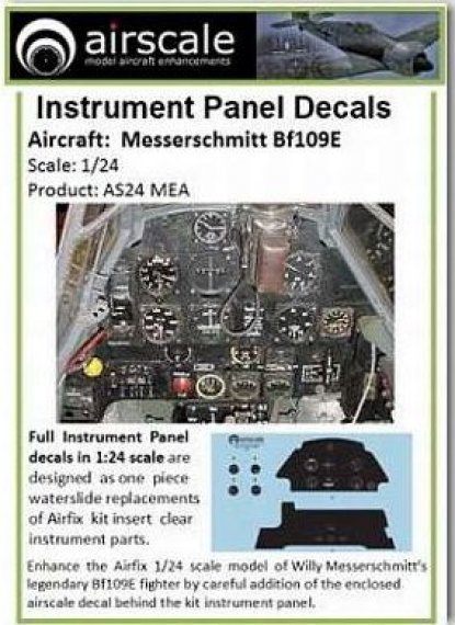 1/24 Messerschmitt Bf-109E Full Instrument Panel