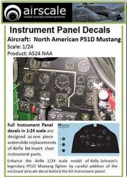 1/24 North-American P-51D Mustang Full Instrument Panel