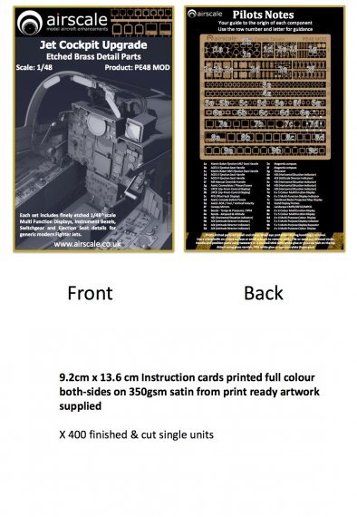 Airscale 1/48 Cockpit Instruments MFD Ejection Seats