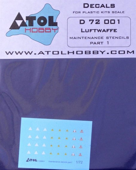 1/72 Luftwaffe  maintenance stencils Part 1