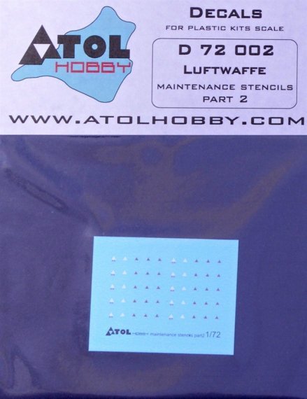 1/72 Luftwaffe maintenance stencils Part 2