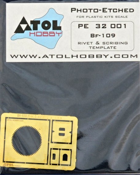 1/32 Bf-109 rivet & scribing template