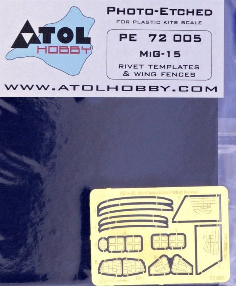 1/72 MiG-15 rivet templates & wing fences