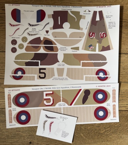 1/32 Nieuport 28c.1 N6168, 94th Aero Squadron, J. Wentworth