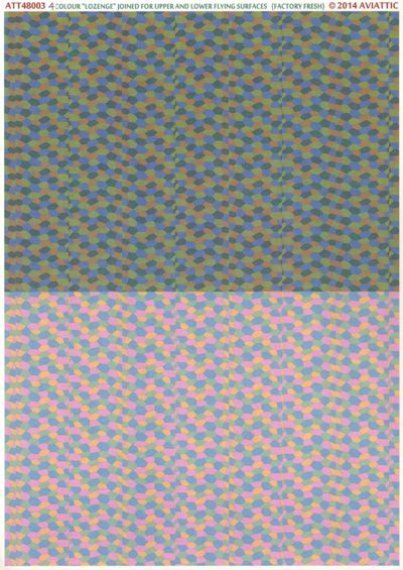 1/48 4 colour lozenge joined for upper & lower surface