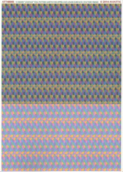 1/48 5 colour lozenge full pattern width
