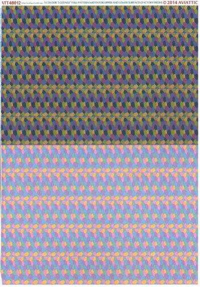 1/48 (white decal paper for rib tapes) 5 colour lozenge full