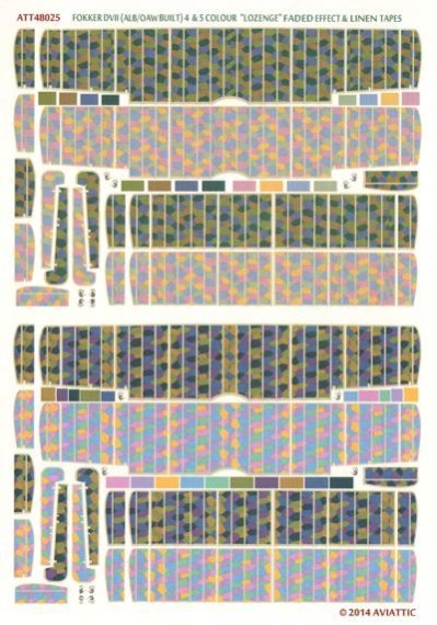 1/48 Fokker D.VII (alb/oaw built) 4 & 5 colour lozenge
