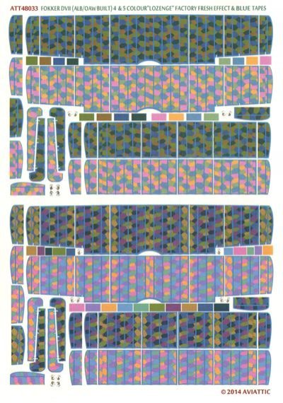 1/48 Fokker D.VII (alb/oaw built) 4 & 5 colour lozenge facto