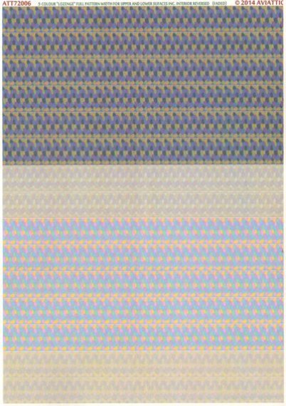 1/72 5 colour lozenge full pattern width