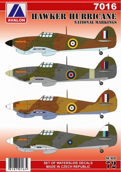 1/72 Hawker Hurricane National Markings