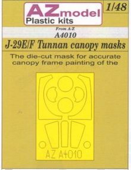 1/48 J-29E/F Tunnan canopy masks
