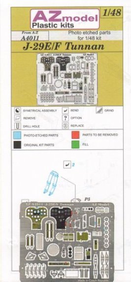 1/48 J-29E/F Tunnan (PE Set)