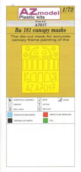 1/72 Bucker Bu 181/Z-381 Express mask (AZ Models)