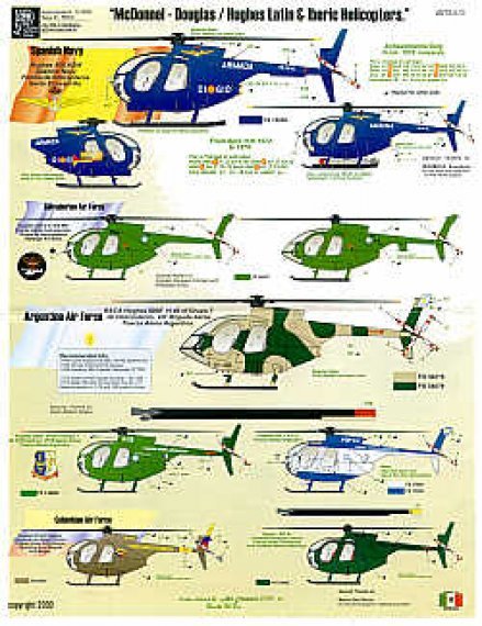 1/48 Hughes 500 Mexican Air Force x 4