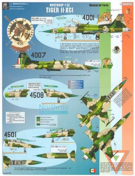 Aztec 1/72 F-5E/F-5F Tiger II Mexikanische Luftwaffe