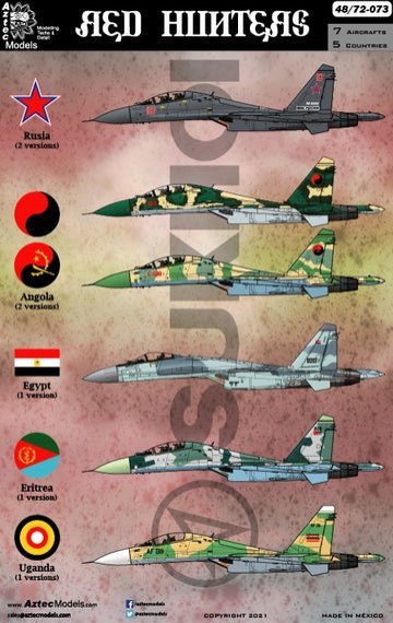 1/72 Red Hunters Sukhoi Su-27, Su-30 & Su-35 Russia & Africa