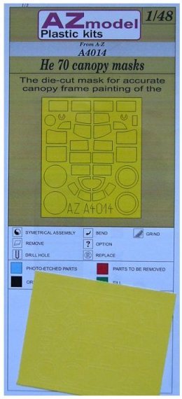 1/48 Heinkel He-70 canopy masks