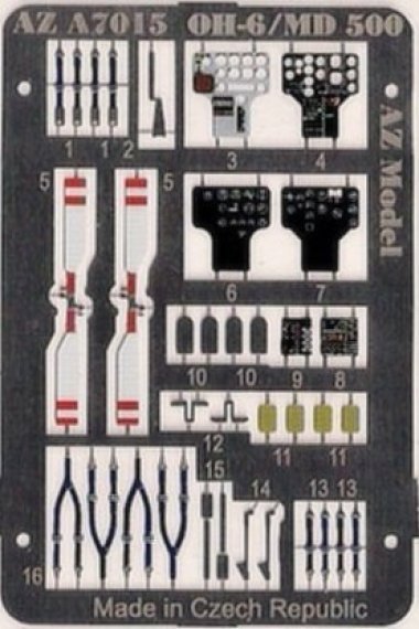 1/72 MD-500 colour photoetched parts