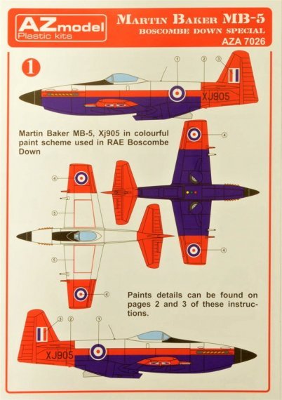 1/72 Decals Martin Baker MB-5 Boscombe Down