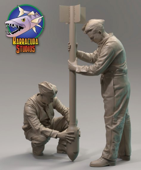 1/24 Raf Groundcrew Assembling Rocket