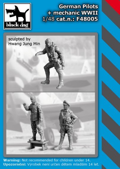 1/48 German Pilots + Mechanic WWII