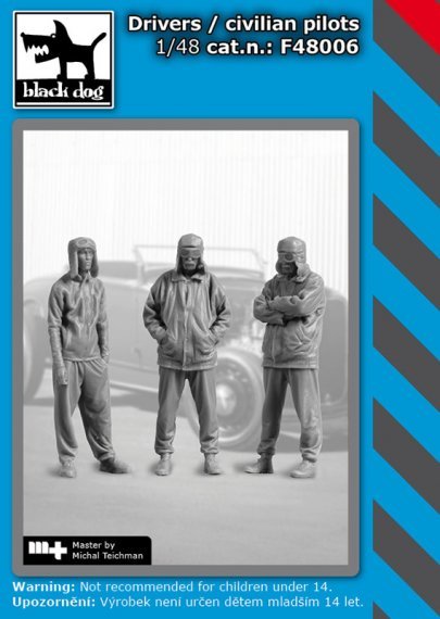 1/48 Drivers / civilian pilots 3 figures
