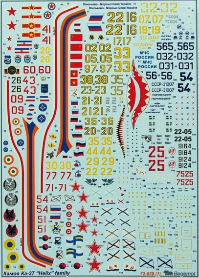 1/72 Kamov Ka-27 'Helix' family