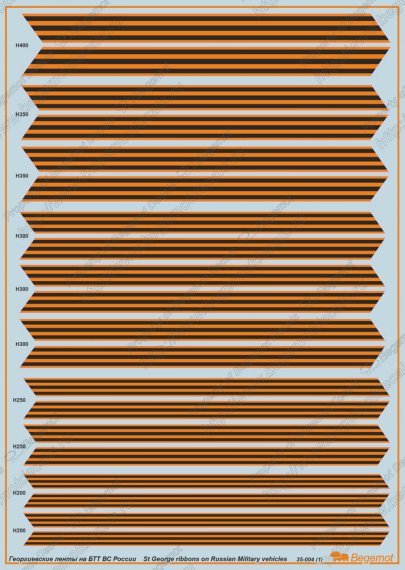 1/35 St George ribbon on the Russian tanks
