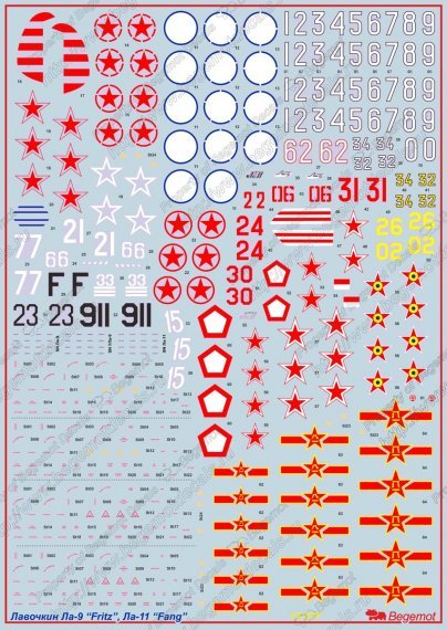 1/72 La-9 Fritz, La-11 Fang decal