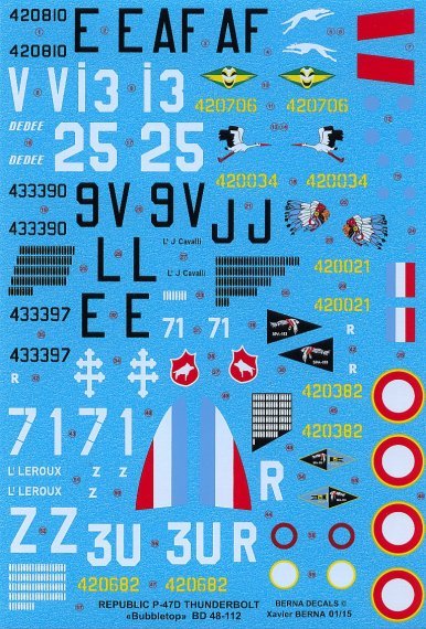 1/48 Republic P-47D Thunderbolt Bubbletop French 1944-45
