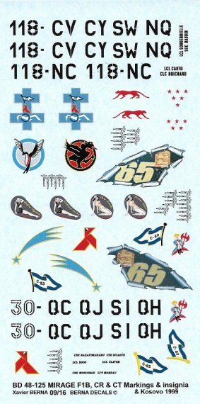 1/48 Dassault Mirage F.1 B, CR & CT
