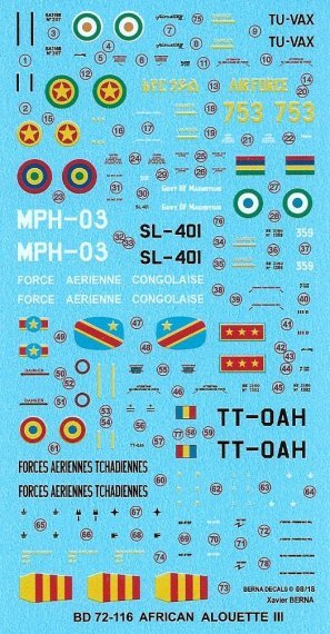 1/72 Sud Aviation Alouette III African Air Forces
