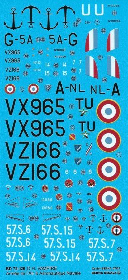 1/72 De Havilland Vampire Mk.5 Aeronavale & Armee de l'air