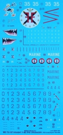 1/72 Vought F-8E for FN Crusader French flotille 12F in the 90