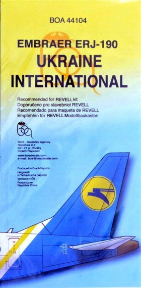 1/144 Decals Embraer ERJ-190 Ukraine Intl.
