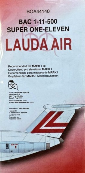 1/144 Decals BAC 1-11-500 Lauda Air MARK I