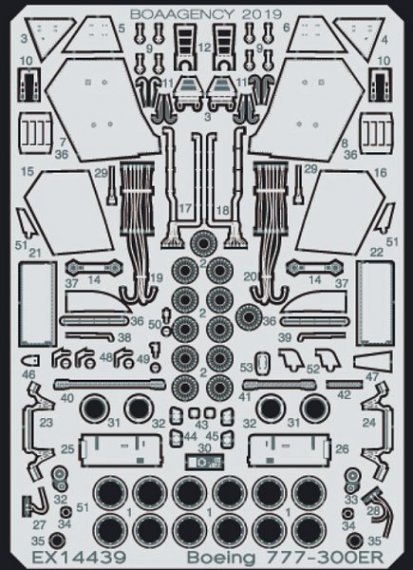 1/144 Boeing 777-300 ER PE set