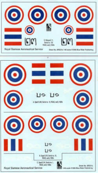 Blue Rider 1/48 Royal Siamese Air Service Spad S.XIII