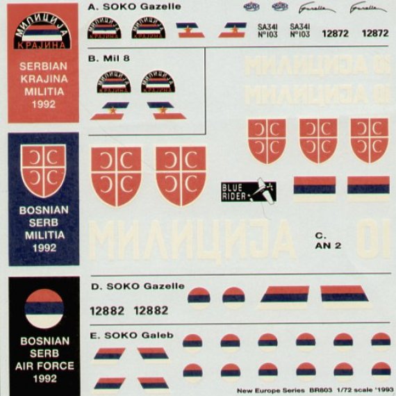 1/72 Serbian Air Forces 1991/92 5 Westland SA.324 Gazelle, A