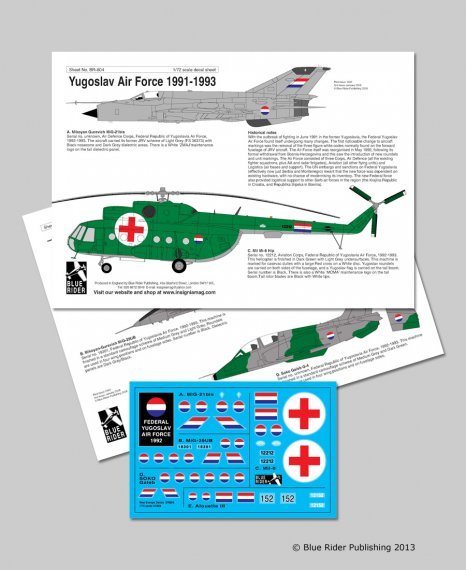 1/72 Yugoslav Air Force 5 Mikoyan MiG-21bis, Alouette III No 121
